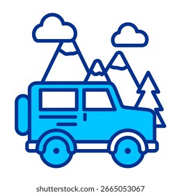 Road Trip Simple Vector Icon Collection