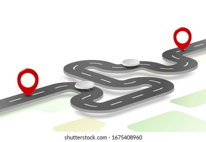 Road Trip taxi, Pave the Route, location information. Vector illustration