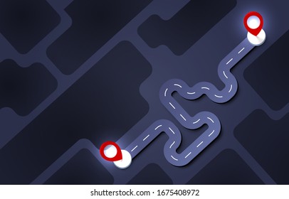 Road Trip taxi, Pave the Route, location information. Vector illustration