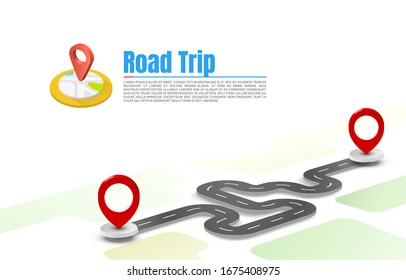 Road Trip taxi, Pave the Route, location information. Vector illustration