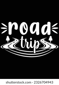 Road trip vector art design, eps file. design file for t-shirt. SVG, EPS cuttable design file