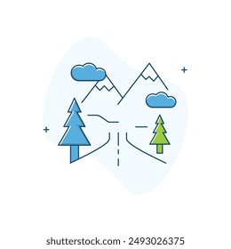 Diseño de iconos de Vector de viaje