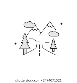 Diseño de iconos de Vector de viaje