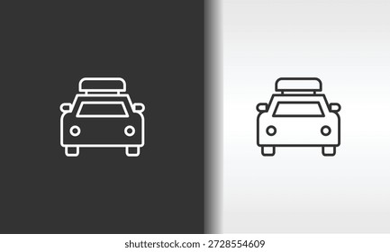 Ilustração De Símbolo Isolado De Vetor, Ícone Ou Sinal De Logotipo De Viagem Em Estrada