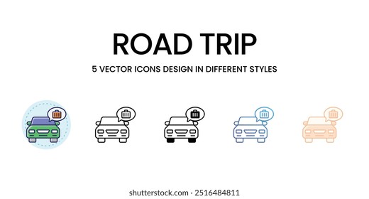 Road Trip vector icon ready to use vector illustration