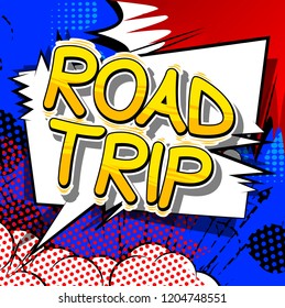 Road Trip Vector Illustrated Comic Book Stock Vector (Royalty Free ...