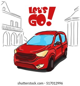 The road trip vector illustration