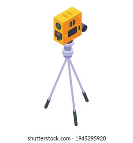 Road tripod icon. Isometric of road tripod vector icon for web design isolated on white background