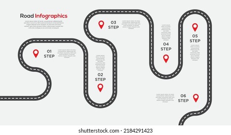 Road trips and Travel routes. draft Infographic design template with place for your text.