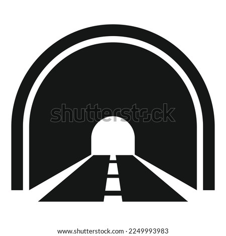 Road tunnel icon simple vector. Car entrance. Train mine