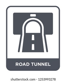 road tunnel icon vector on white background, road tunnel trendy filled icons from General collection, road tunnel simple element illustration