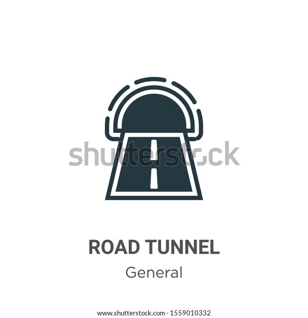 Road tunnel vector icon on white\
background. Flat vector road tunnel icon symbol sign from modern\
general collection for mobile concept and web apps\
design.