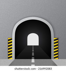 Road tunnel. Vector illustration.
