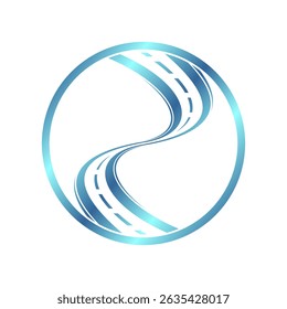 Road turning icon design vector