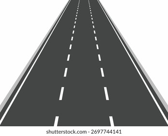 Tipos de estrada. Vista de cima da estrada. Ilustração de vetor. estrada, direção, transporte, ponteiro de pino, modelo de conceito de linha do tempo
