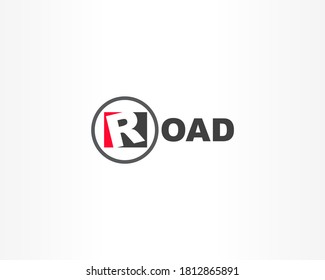 Diseño gráfico vectorial de logotipo de tifografía de carretera