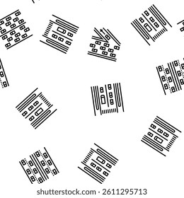 Road Urban And Country Highway Vector Seamless Pattern Thin Line Illustration