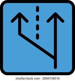 road vector color line icon