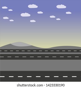 road vector design, travel illustration
