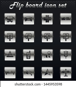 road vector flip mechanical icons for user interface design