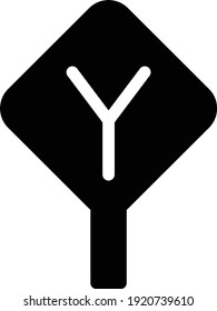 icono plano de glifo vector de ruta