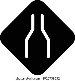 road vector glyph flat icon