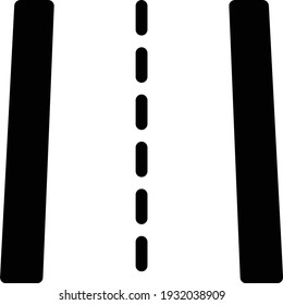 road vector glyph flat icon