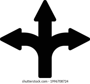 icono plano de glifo vector de ruta