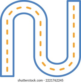 Road vector icon. Can be used for printing, mobile and web applications.
