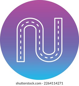 Road vector icon. Can be used for printing, mobile and web applications.