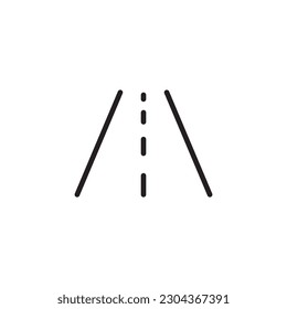 Road vector icon. Highway flat sign design. Asphalt road symbol pictogram. UX UI icon
