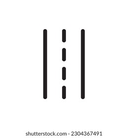 Road vector icon. Highway flat sign design. Asphalt road symbol pictogram. UX UI icon