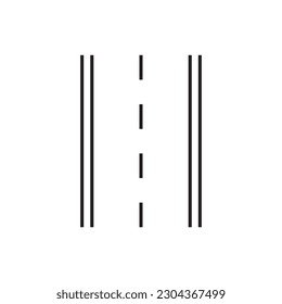 Road vector icon. Highway flat sign design. Asphalt road symbol pictogram. UX UI icon