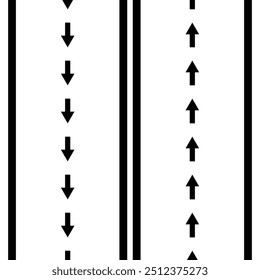 Vektorsymbol "Straße". Entwurf eines flachen Verkehrszeichens. Piktogramm für Asphaltstraßensymbol. UX-UI-Symbol. Entwurf eps 10