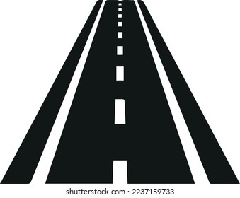 Road vector icon. Vector illustration isolated on transparent background