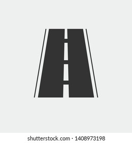 Road vector icon illustration sign