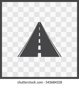 Road vector icon. Isolated illustration. Business picture.