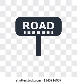 Road vector icon isolated on transparent background, Road logo concept
