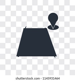 Road vector icon isolated on transparent background, Road logo concept