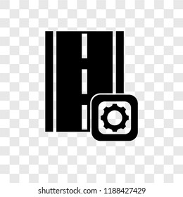 Road vector icon isolated on transparent background, Road transparency logo concept
