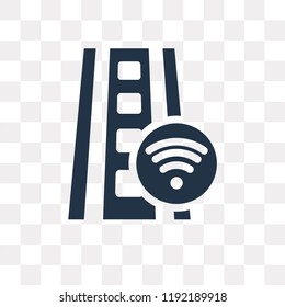 Road vector icon isolated on transparent background, Road transparency concept can be used web and mobile