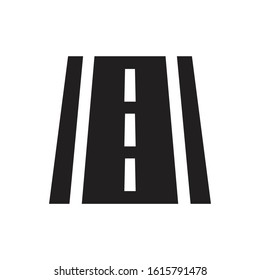 Road vector icon on white background