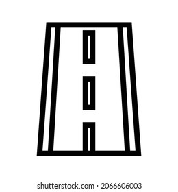 contorno de icono del vector de carretera. tema del icono de la motocicleta