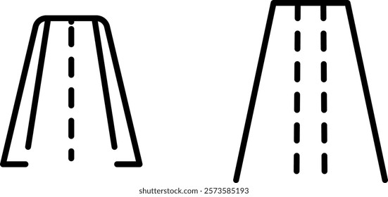 "Road Vector Icon - Representing Roads, Pathways, and Transportation Infrastructure"