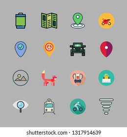 road vector icon set