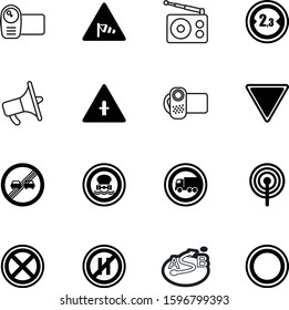 road vector icon set such as: any, triangle, do, tuner, time, box, tag, map, prohibitory, button, walking, ahead, voice, b, cgi, addiction, message, spot, restrict, generated, broad, journey