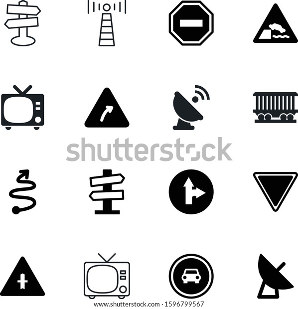 road vector icon set such as: pointer, arrows,\
right, water, hill, wrong, do, restriction, front, route,\
opportunity, motorway, river, construction, rule, wagon, local,\
marker, round, yield,\
lake