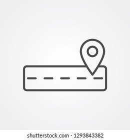 Road vector icon sign symbol