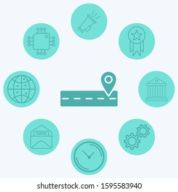 Road vector icon sign symbol
