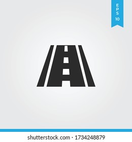 Road vector icon, simple sign for web site and mobile app.
